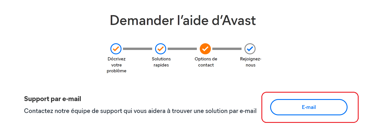 Support par mail